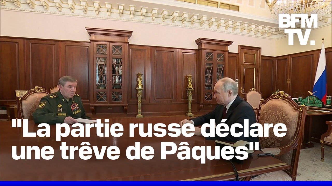 Vladimir Poutine ordonne un cessez-le-feu en Ukraine à l'occasion de Pâques