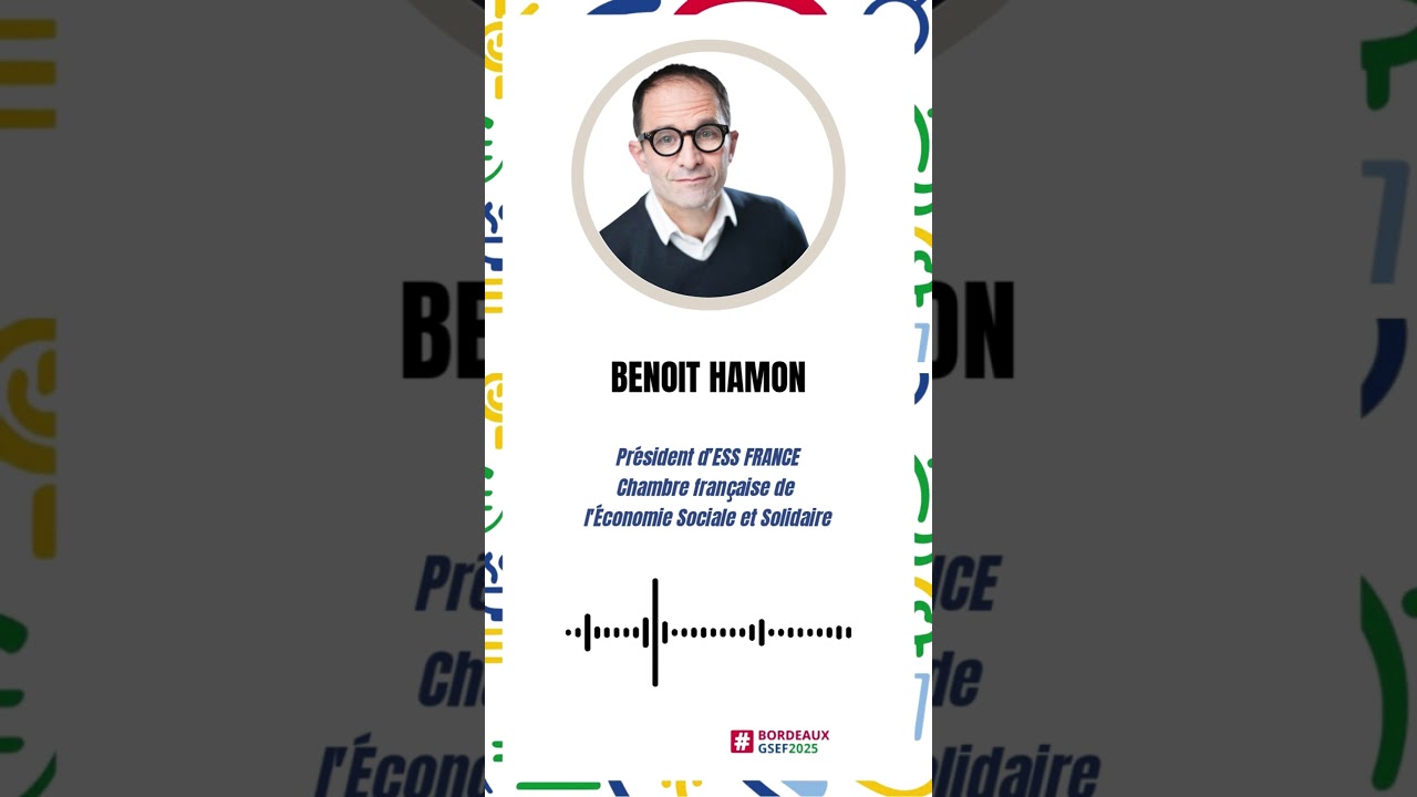 Benoît HAMON | Président d'ESS France - Chambre française de l'Économie Sociale et Solidaire